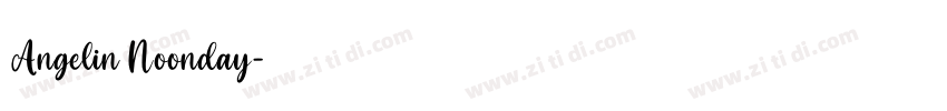Angelin Noonday字体转换